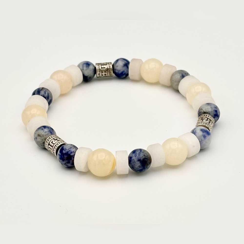 Balance & Positivity Bracelet | 8-10mm Gemstone Bracelets | Sodalite • Quartz •